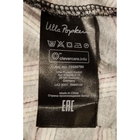 Ulla Popken Women's Tunic Top Size 28/30 Geometric Design V-Neck Long Sleeve - Picture 6 of 6